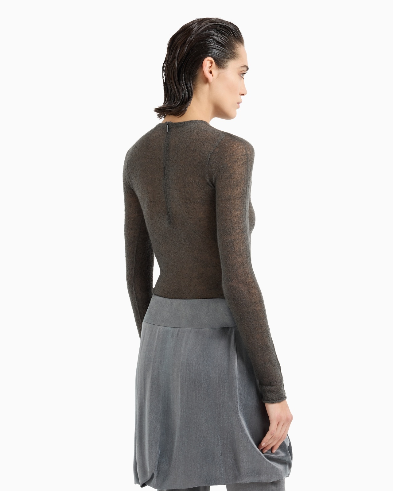 CASHMERE AND MOHAIR WOOL CREW-NECK JUMPER - 3