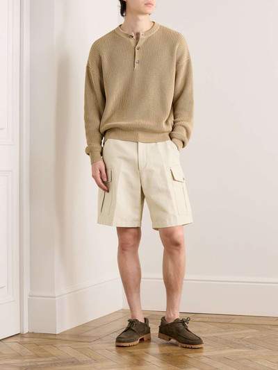 Loro Piana Bizen Wide-Leg Cotton and Linen-Blend Canvas Cargo Shorts outlook