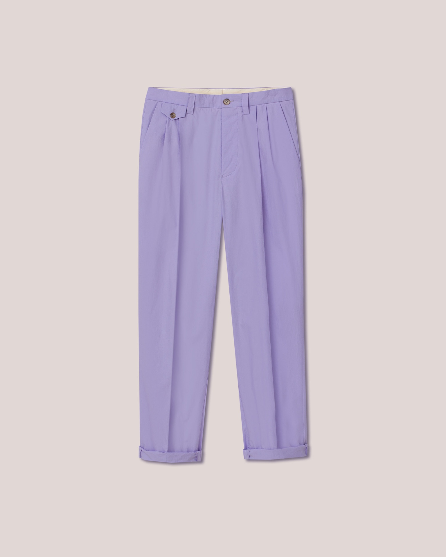 GINI - Lightweight poplin pants - Lilac - 1