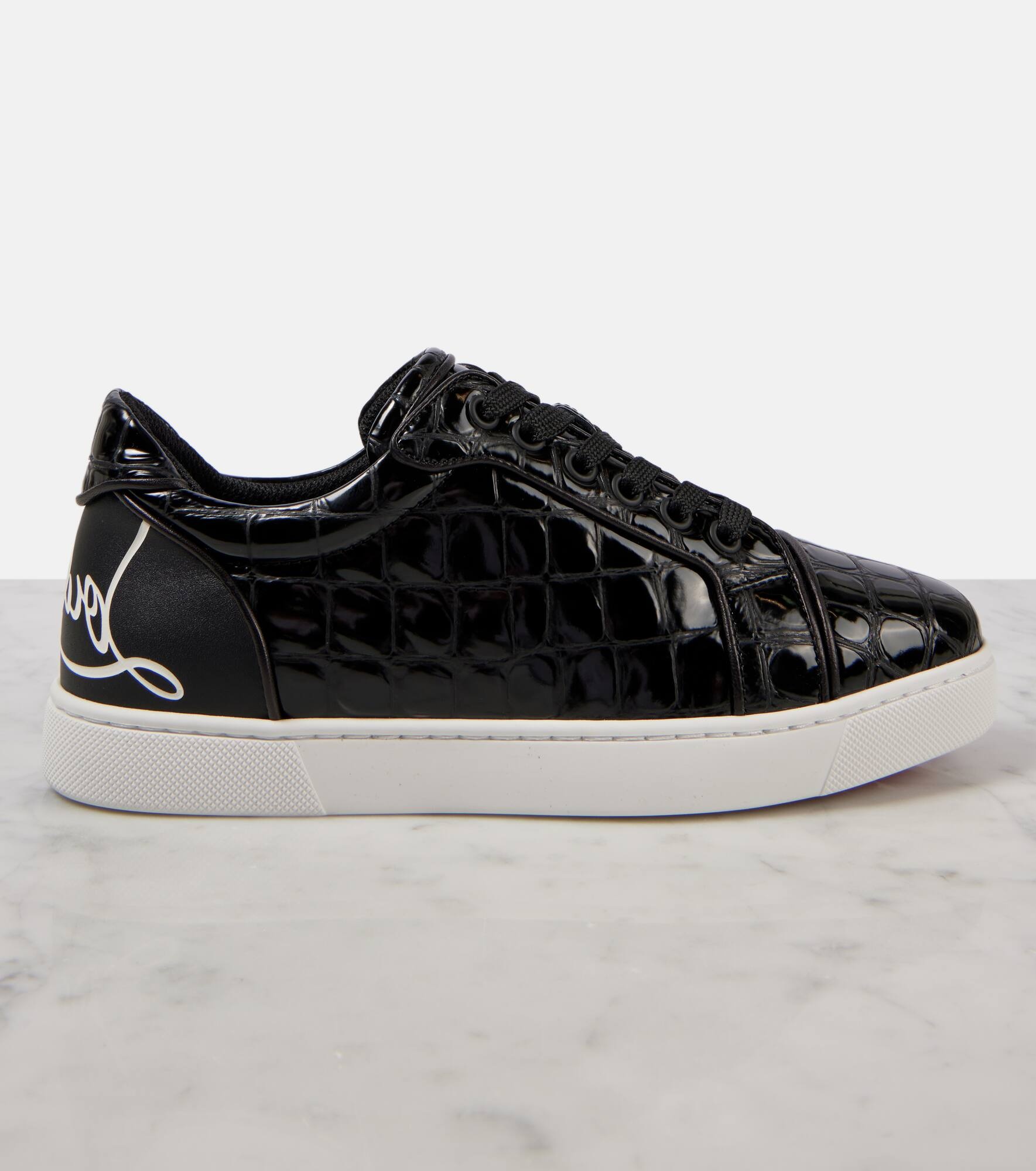 Fun Vieira croc-effect leather sneakers - 6