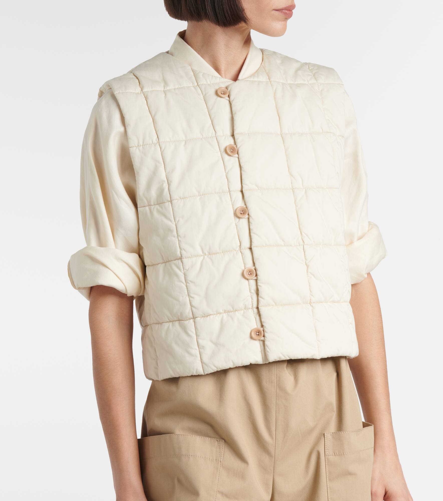 Quilted cotton puffer vest - 5