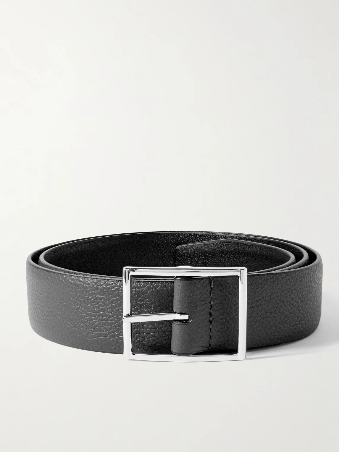 3.5cm Reversible Full-Grain Leather Belt - 1