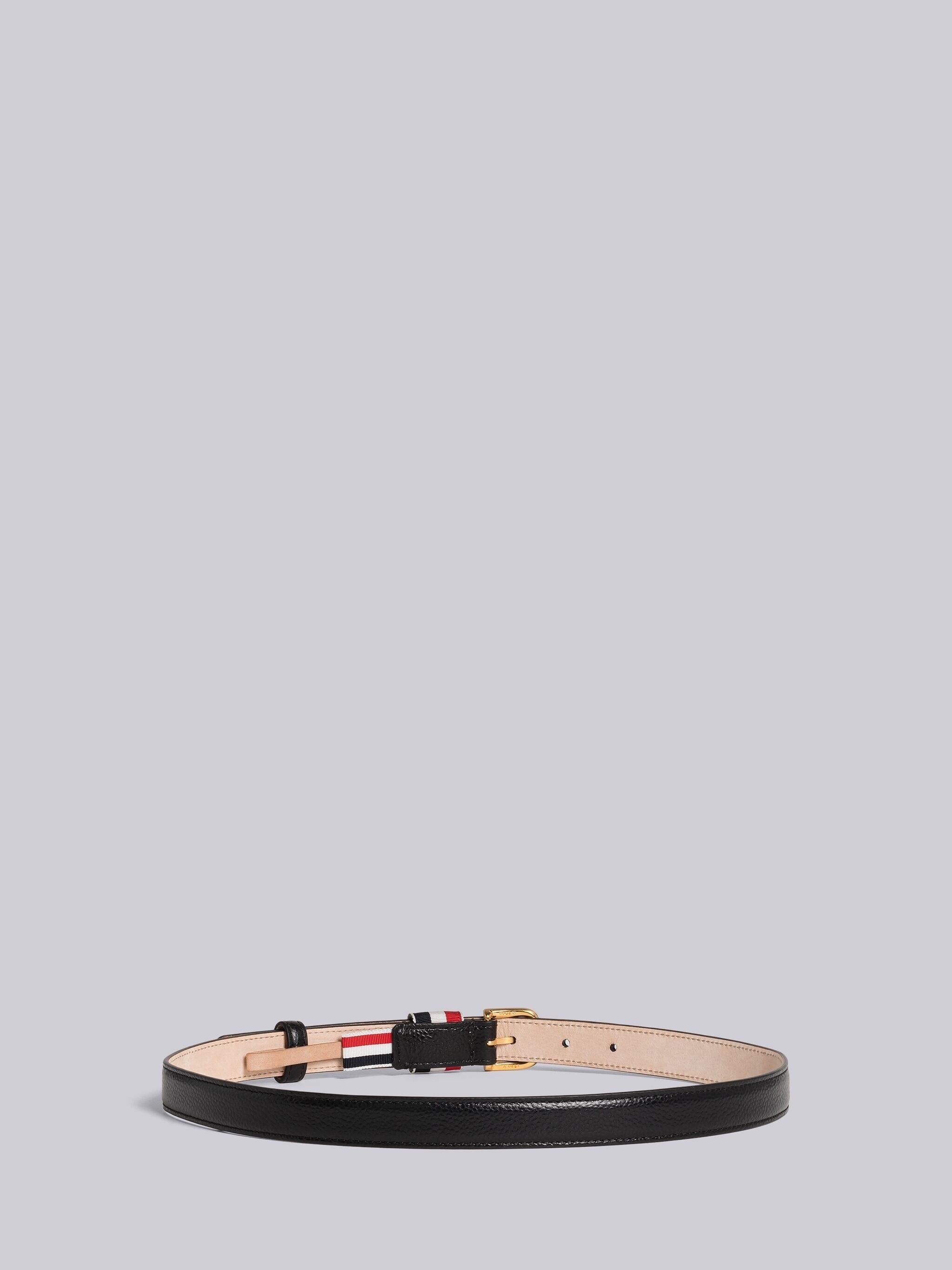 Pebble Grain Squared Buckle Belt - 4