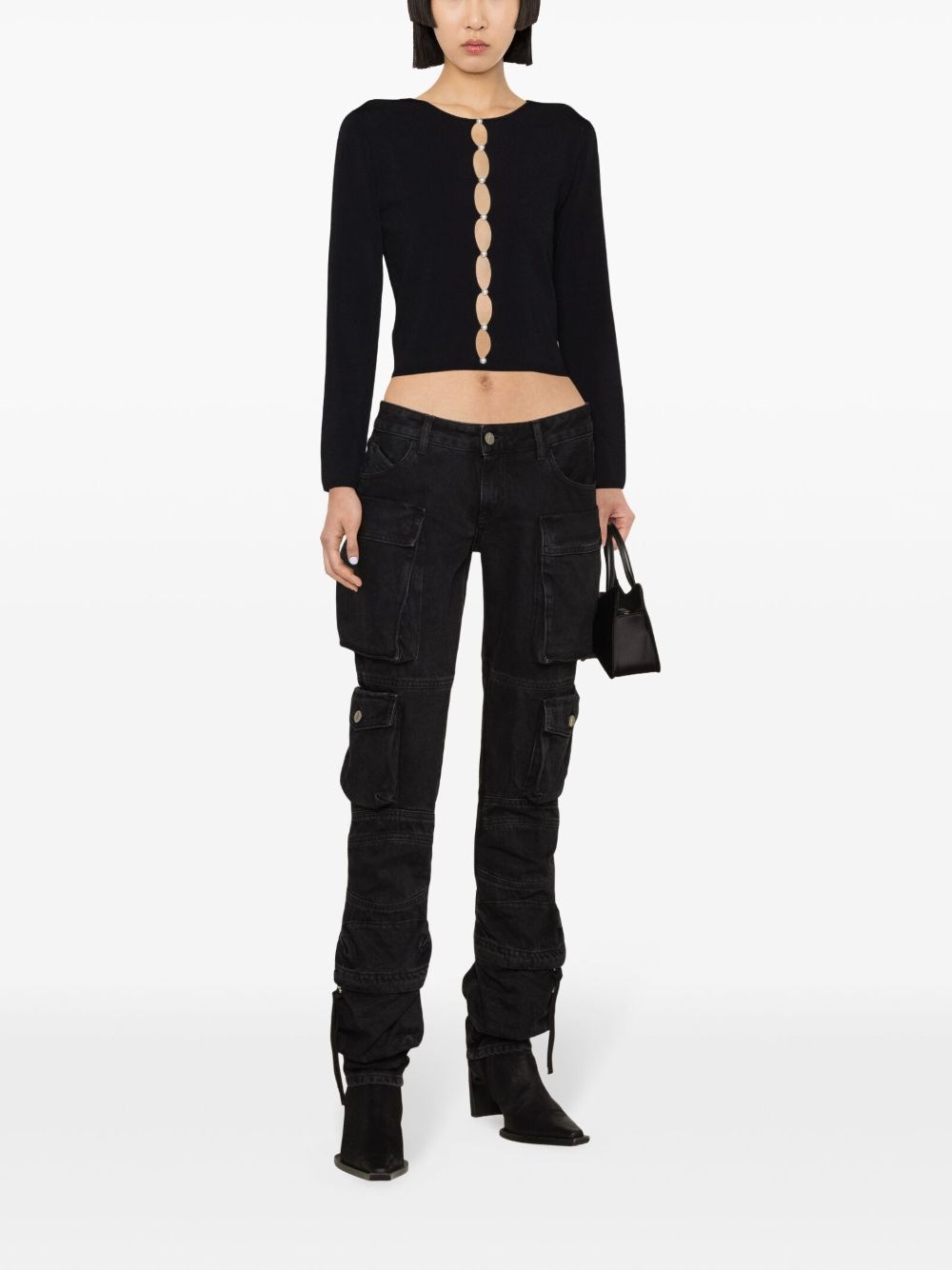 pearl-embellished knit top - 2