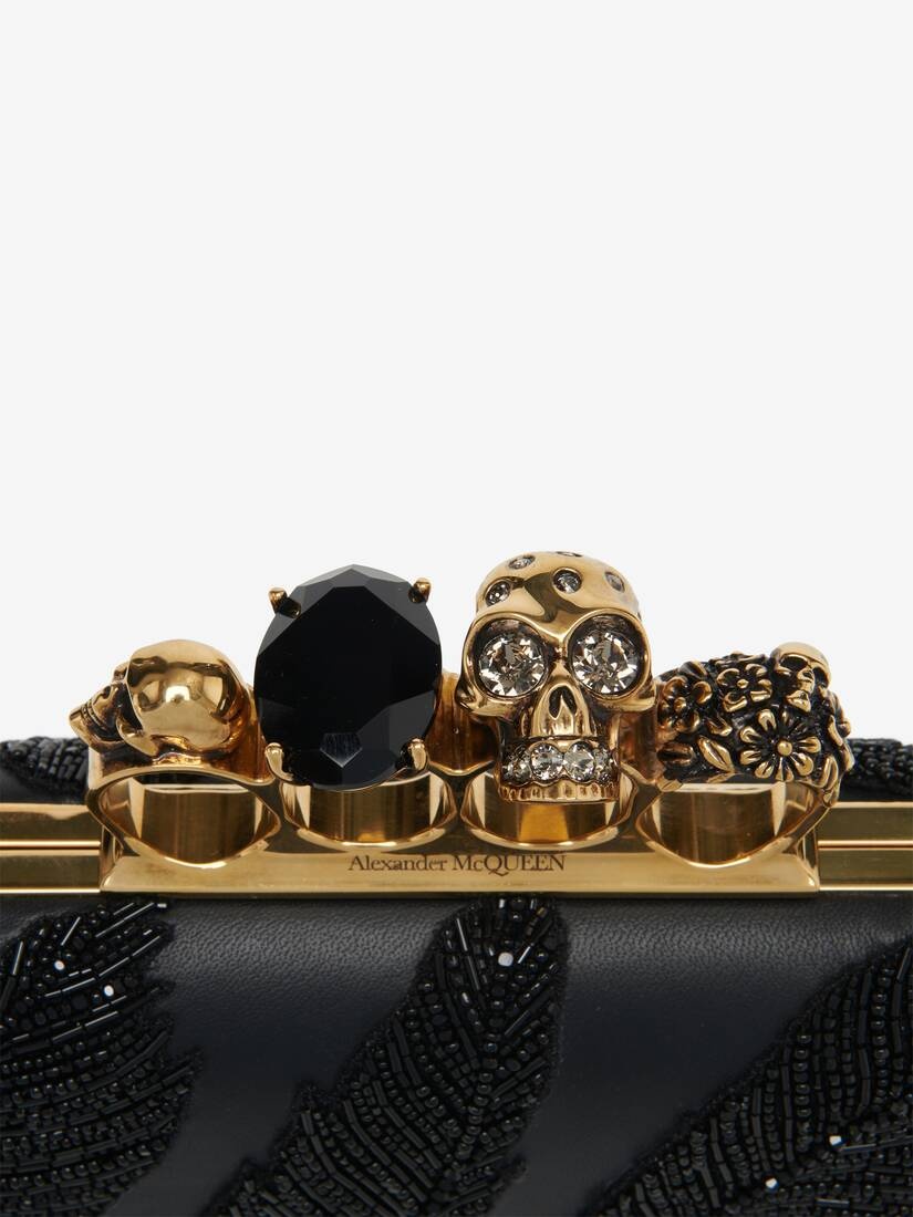 Women's Knuckle Clutch in Black - 5