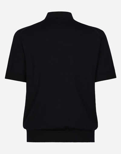 Dolce & Gabbana Wool polo-shirt with branded tag outlook