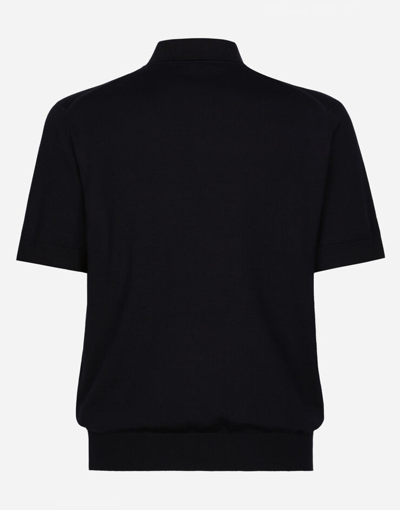 Dolce & Gabbana Wool polo-shirt with branded tag outlook