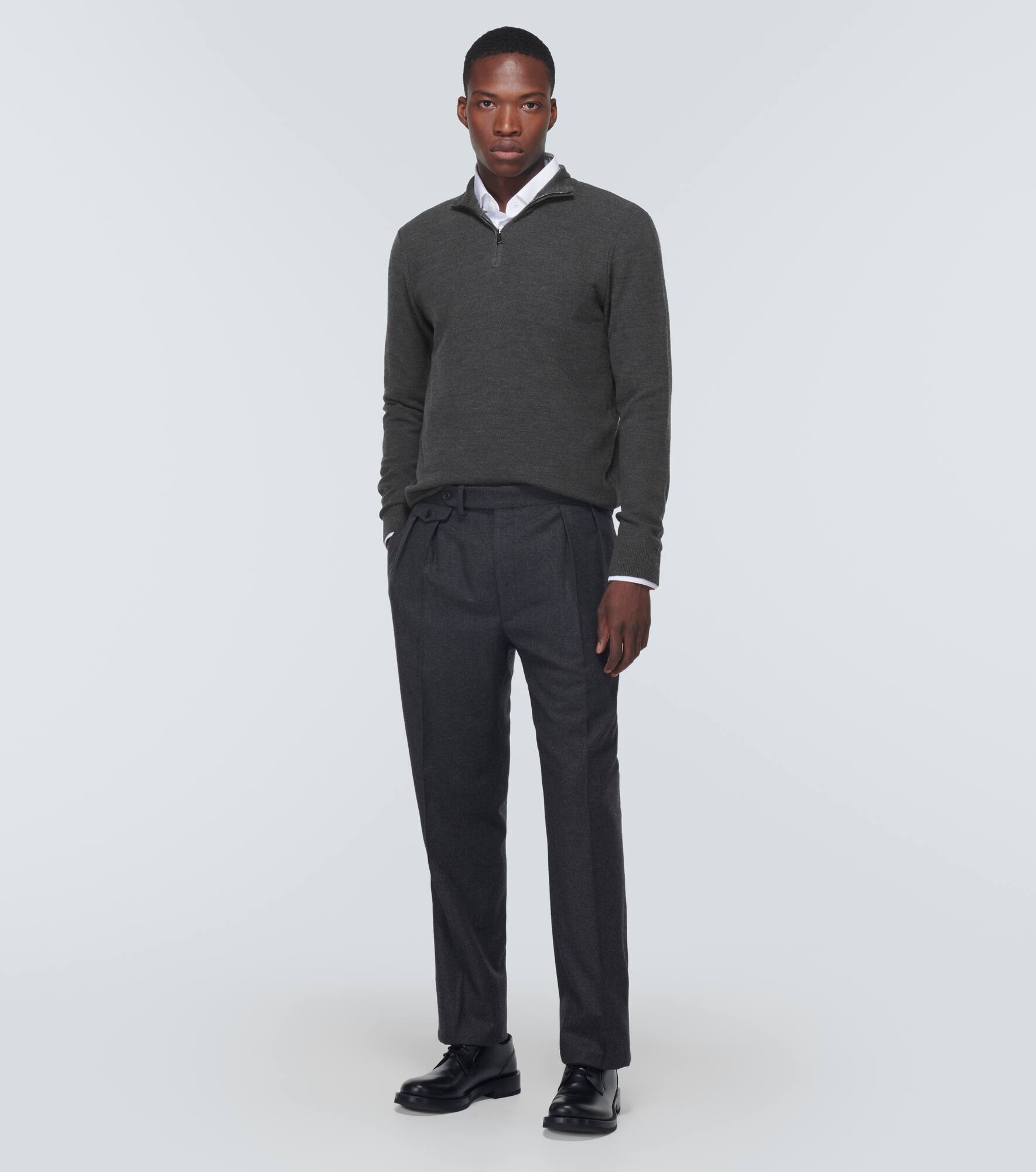 Wool half-zip sweater - 2