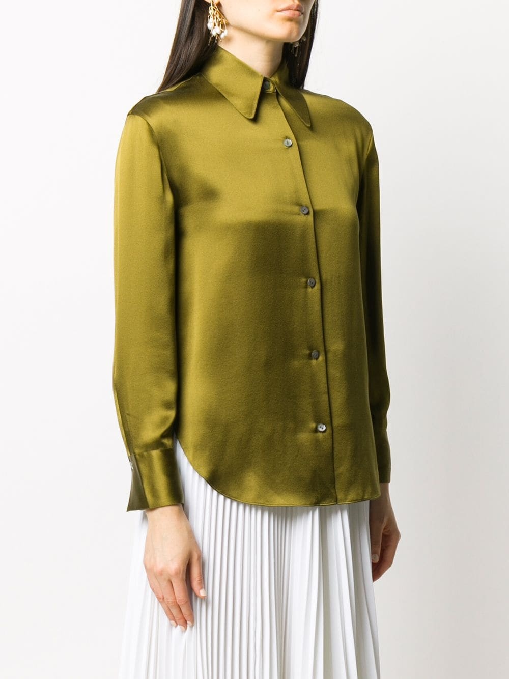 long sleeve silk blouse - 3