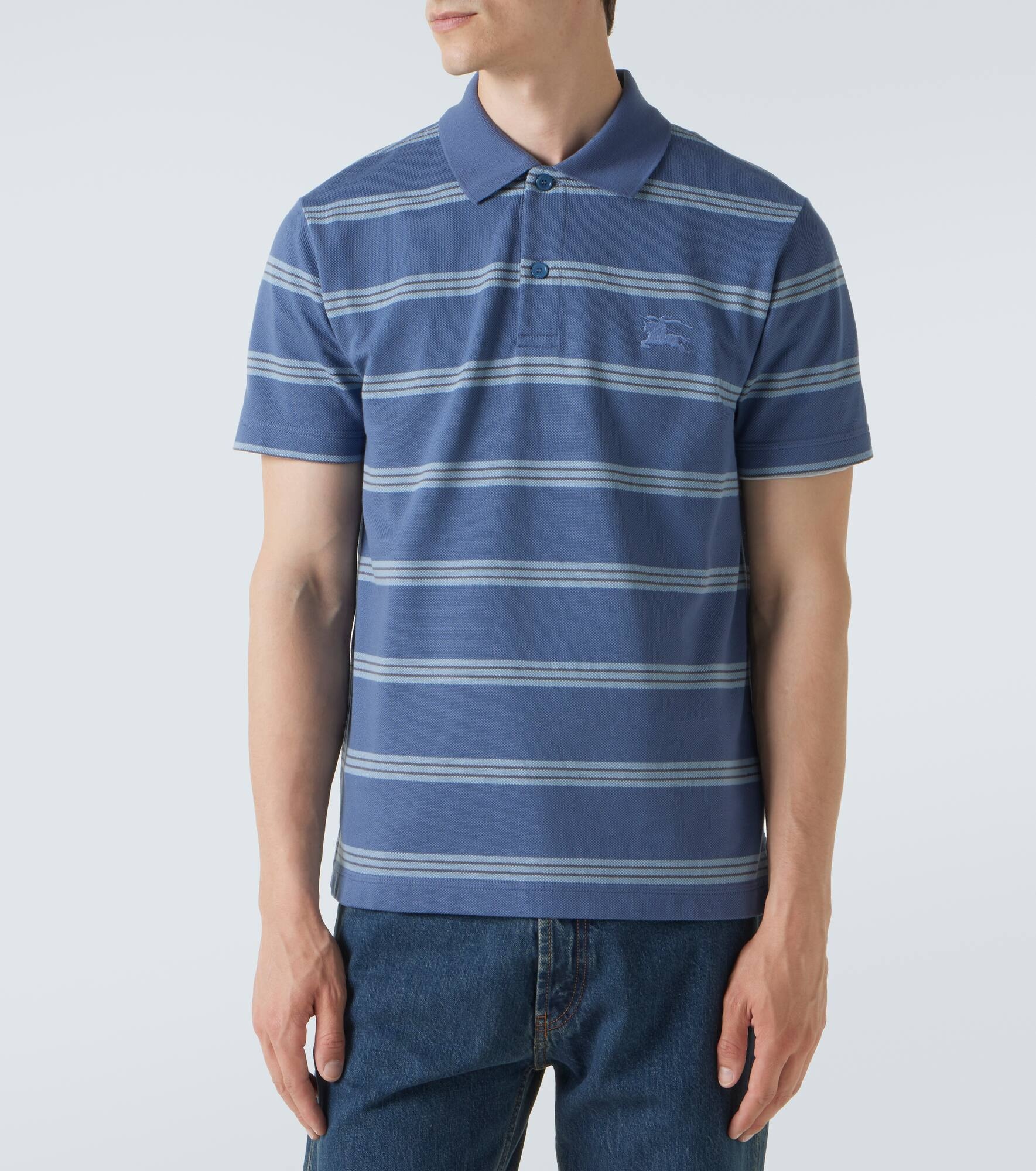 EKD striped cotton piqué polo shirt - 3