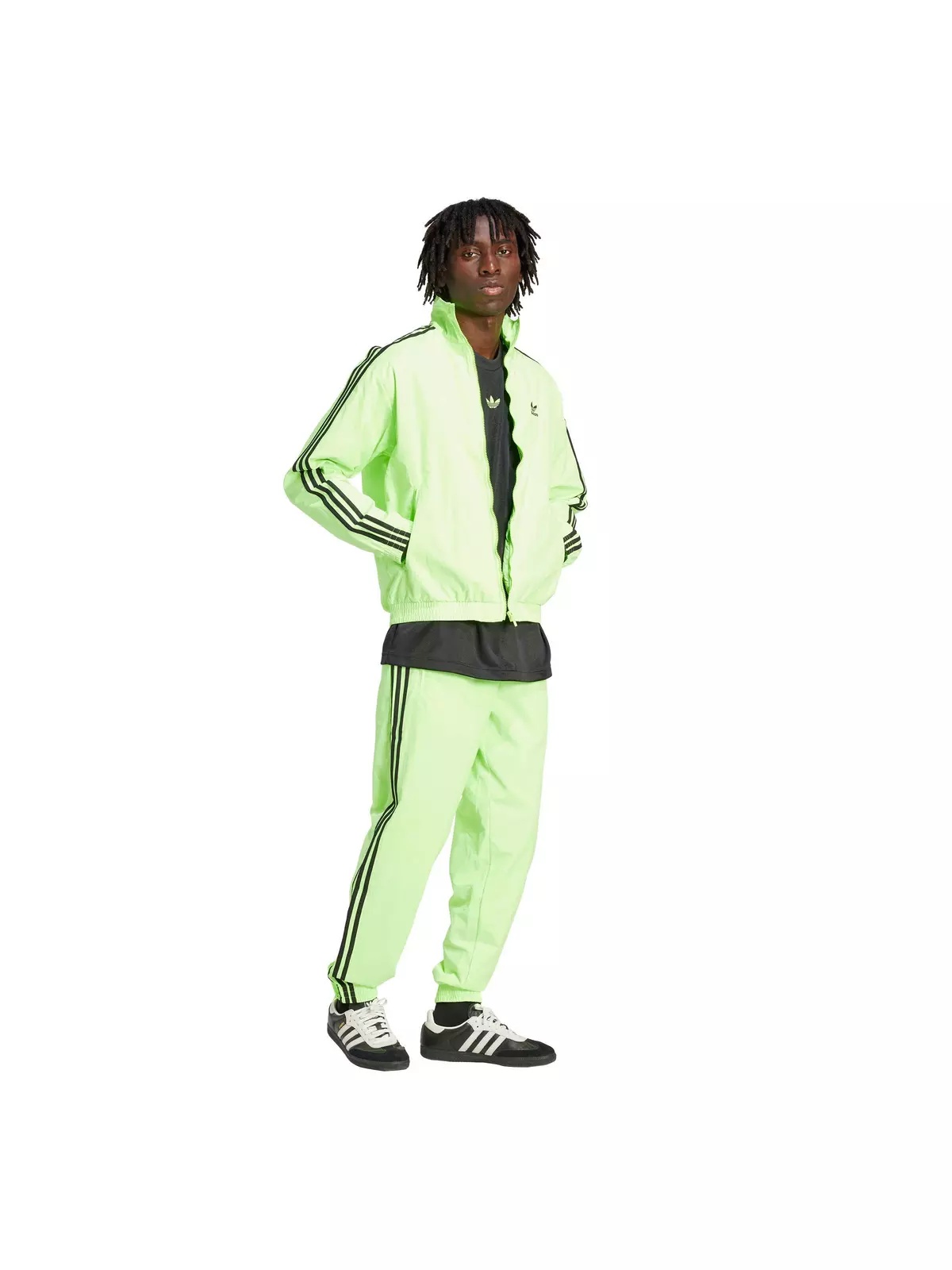 Originals Men's Adicolor Woven Firebird Track Top -Green - 5