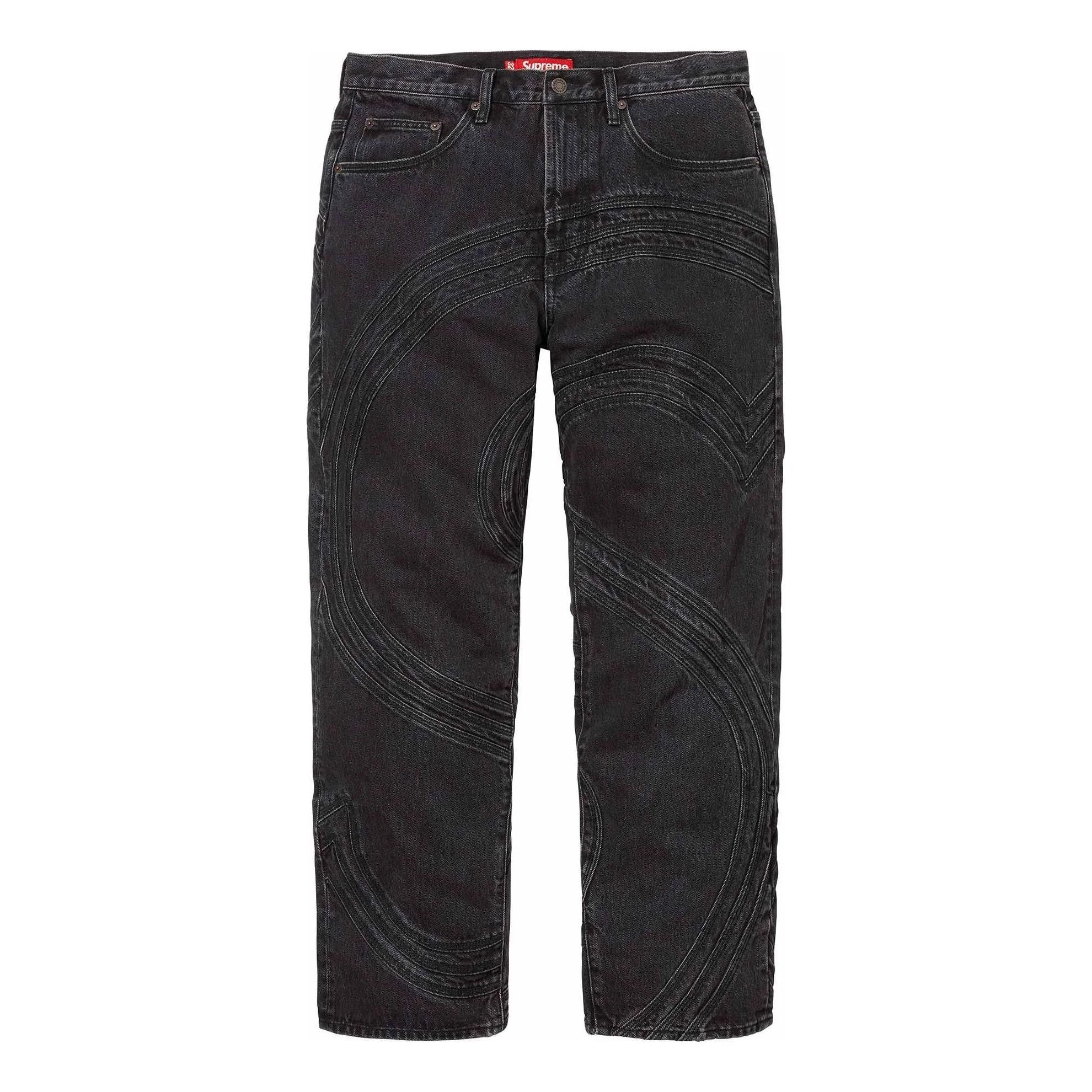 Supreme S Logo Loose Fit Jeans 'Black' SUP-SS24-054 - 1