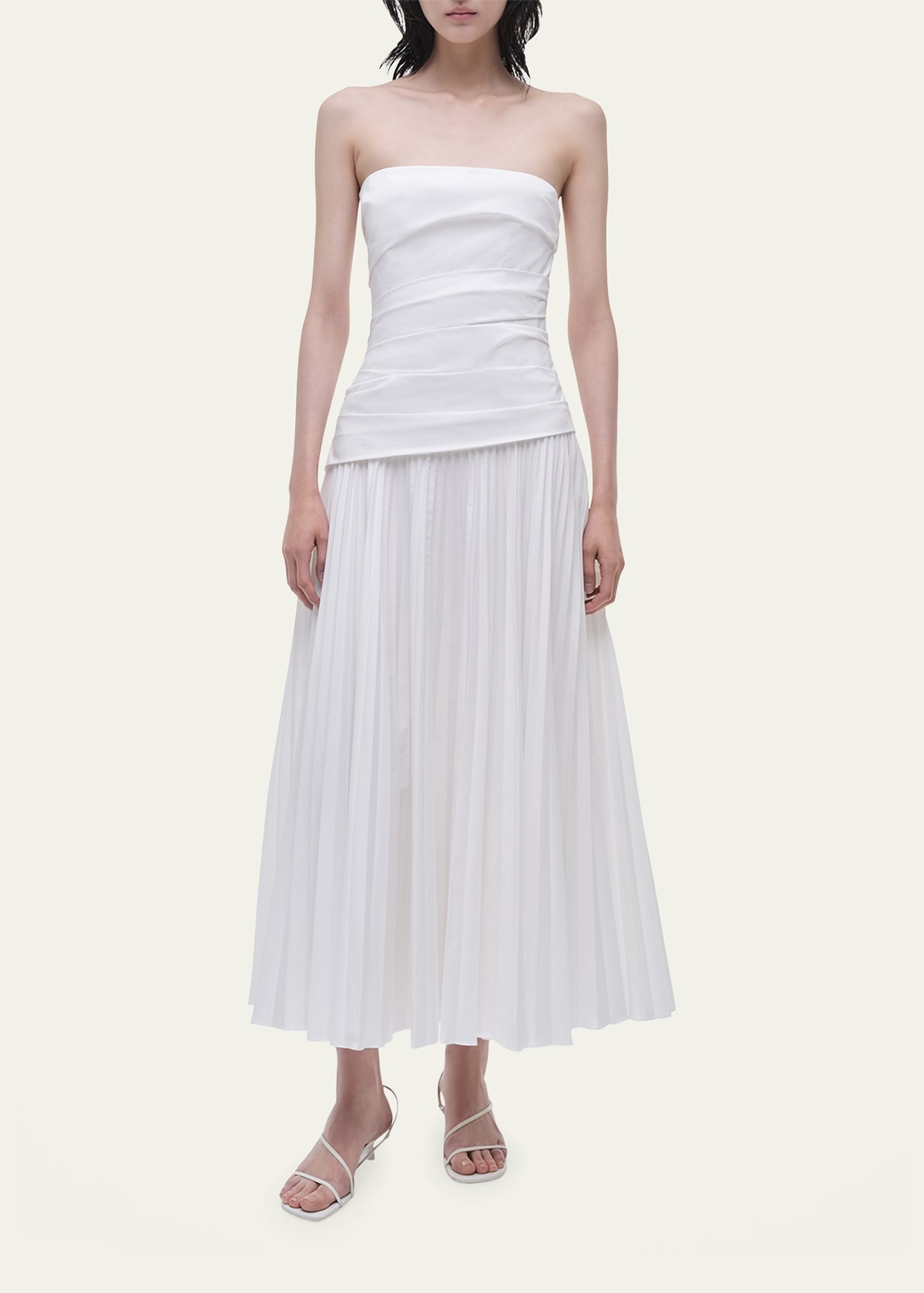Arie Strapless Cotton Midi Dress - 4