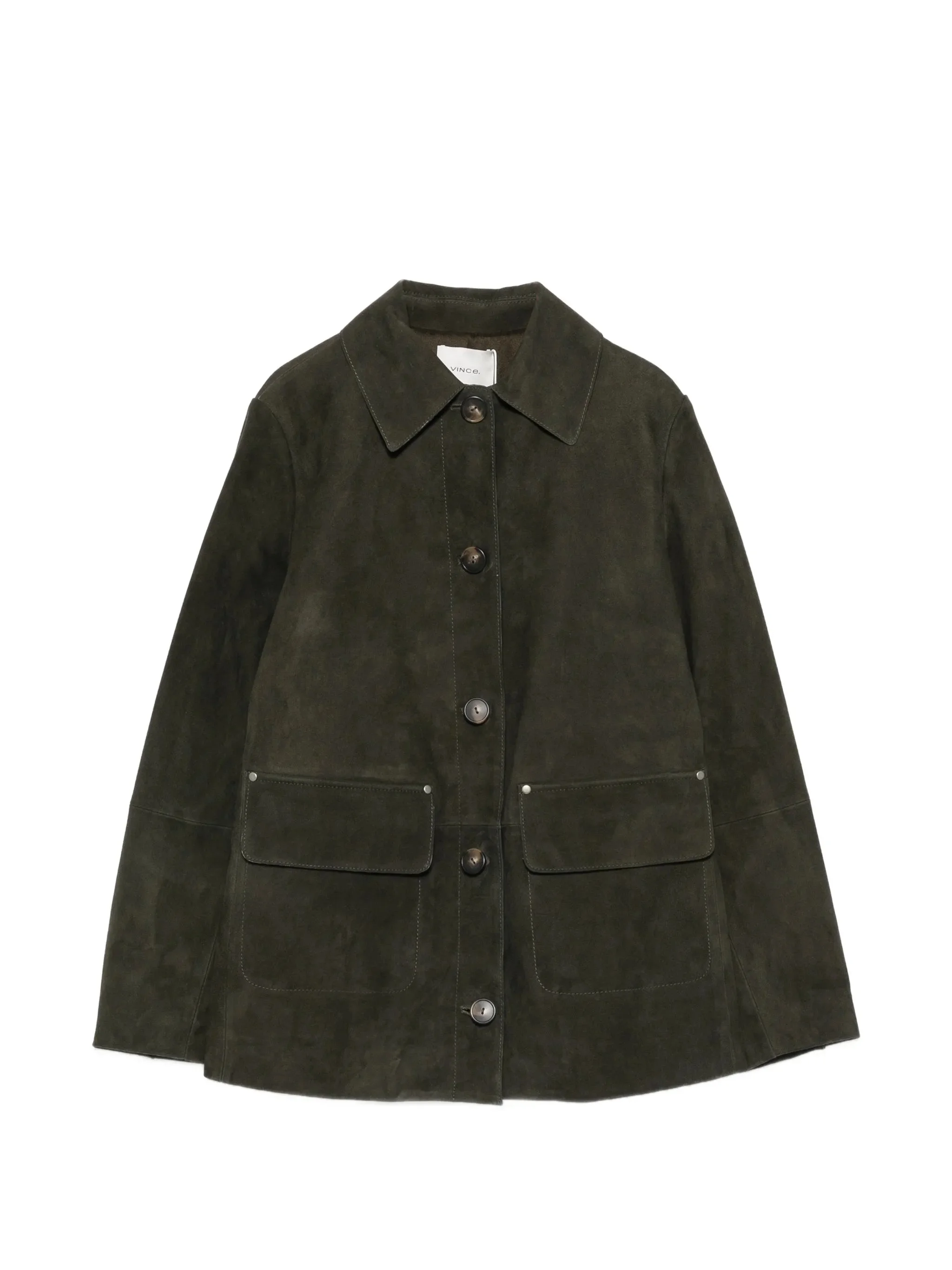 Vince Button-up Suede Jacket - 1