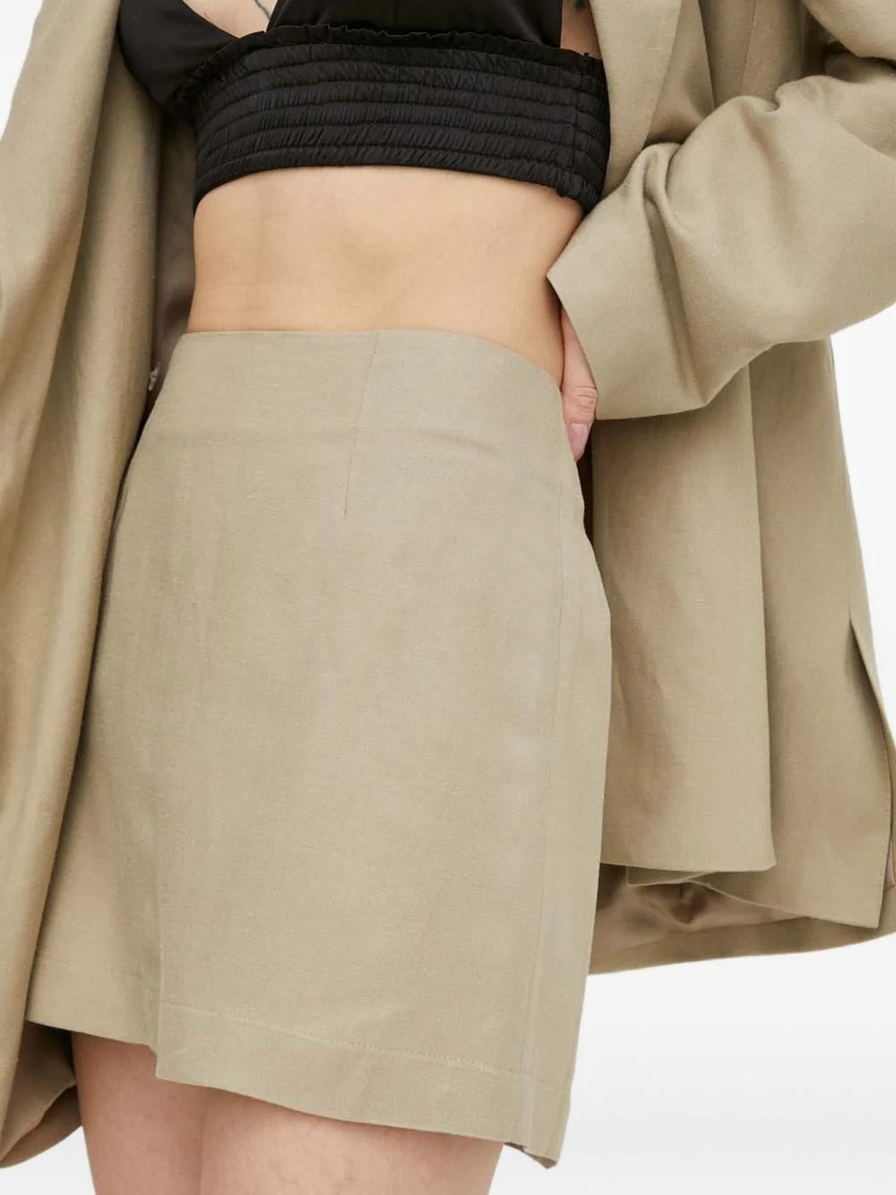 zip-fastening mini skirt - 1