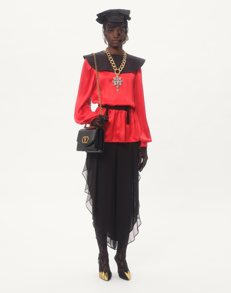 Valentino DOUBLE SATIN TOP outlook