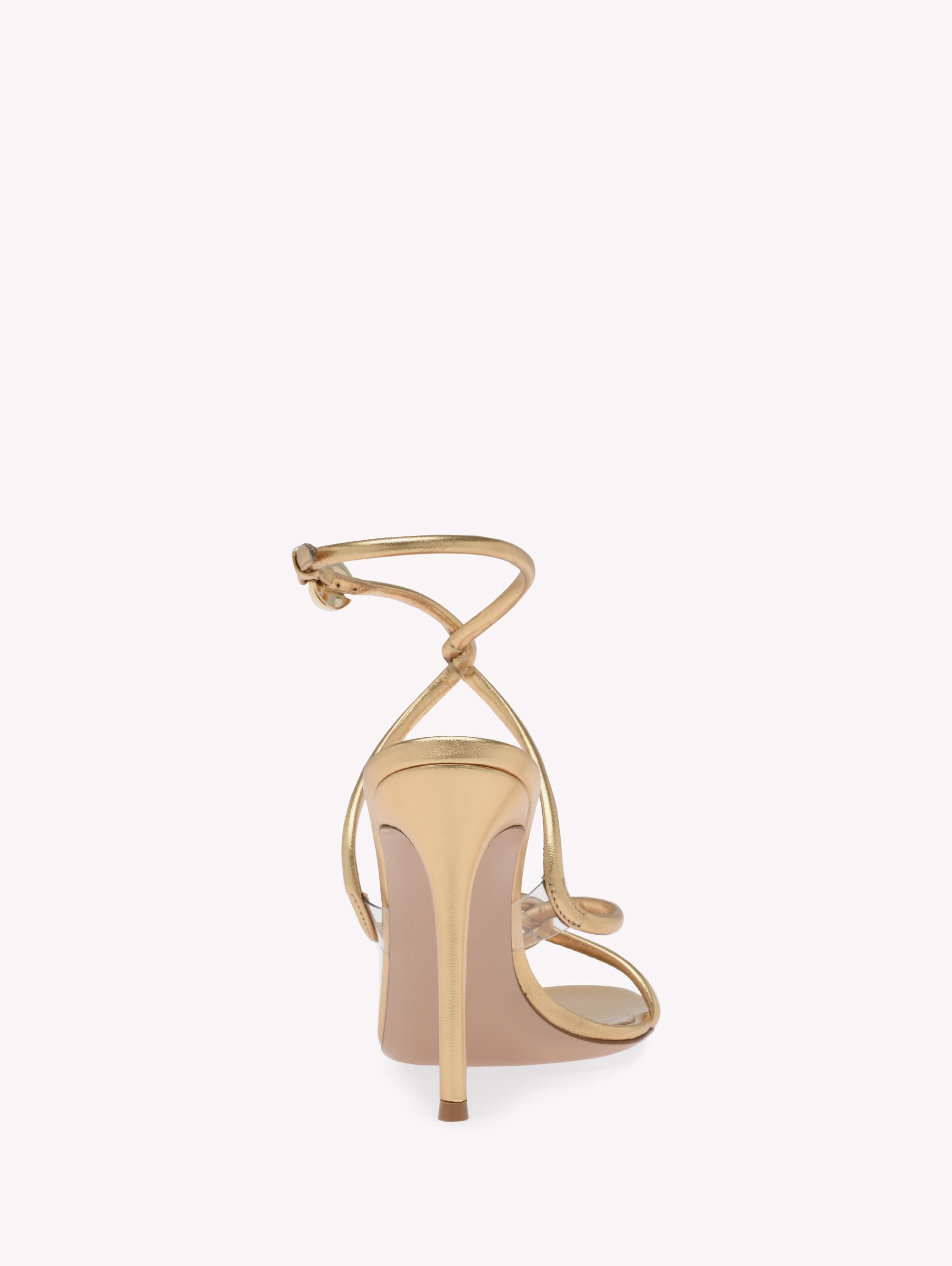 Gianvito Rossi Black Mamba Sandals in Metallic Gold at Nordstrom - 4