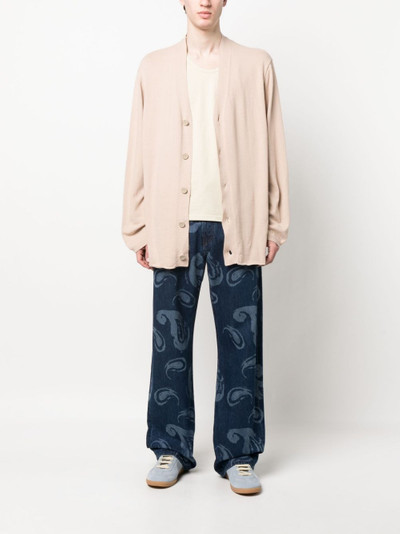 JACQUEMUS paisley-print wide-leg jeans outlook