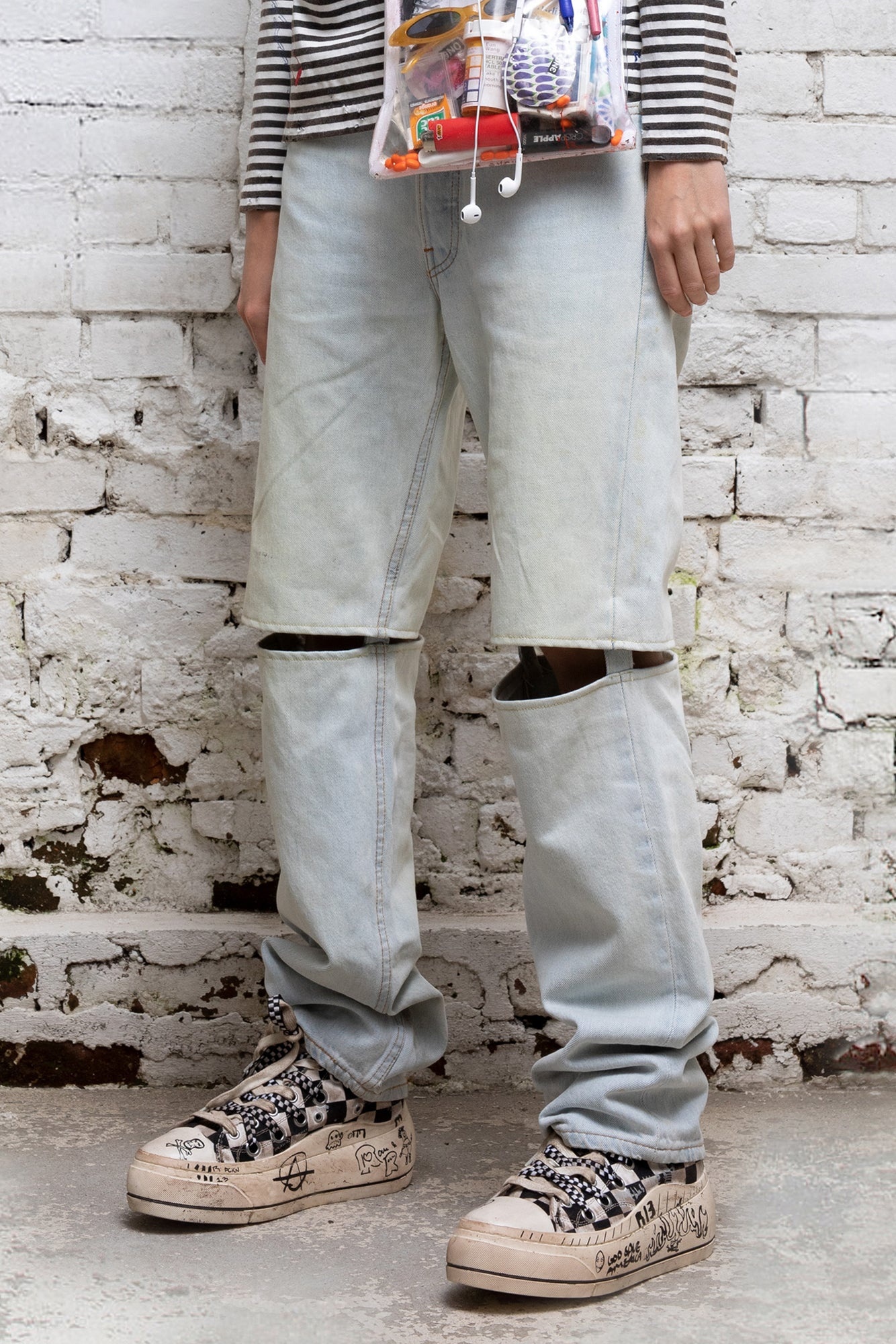 Convertible Straight Jean - Dennis Blue | R13 Denim Official Site - 1
