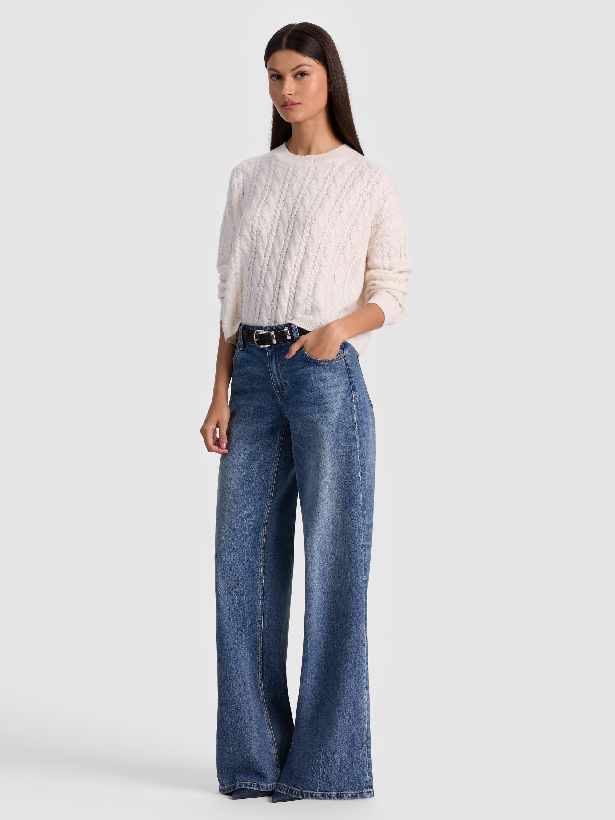 CECILIE CASHMERE CABLEKNIT PULLOVER - 6