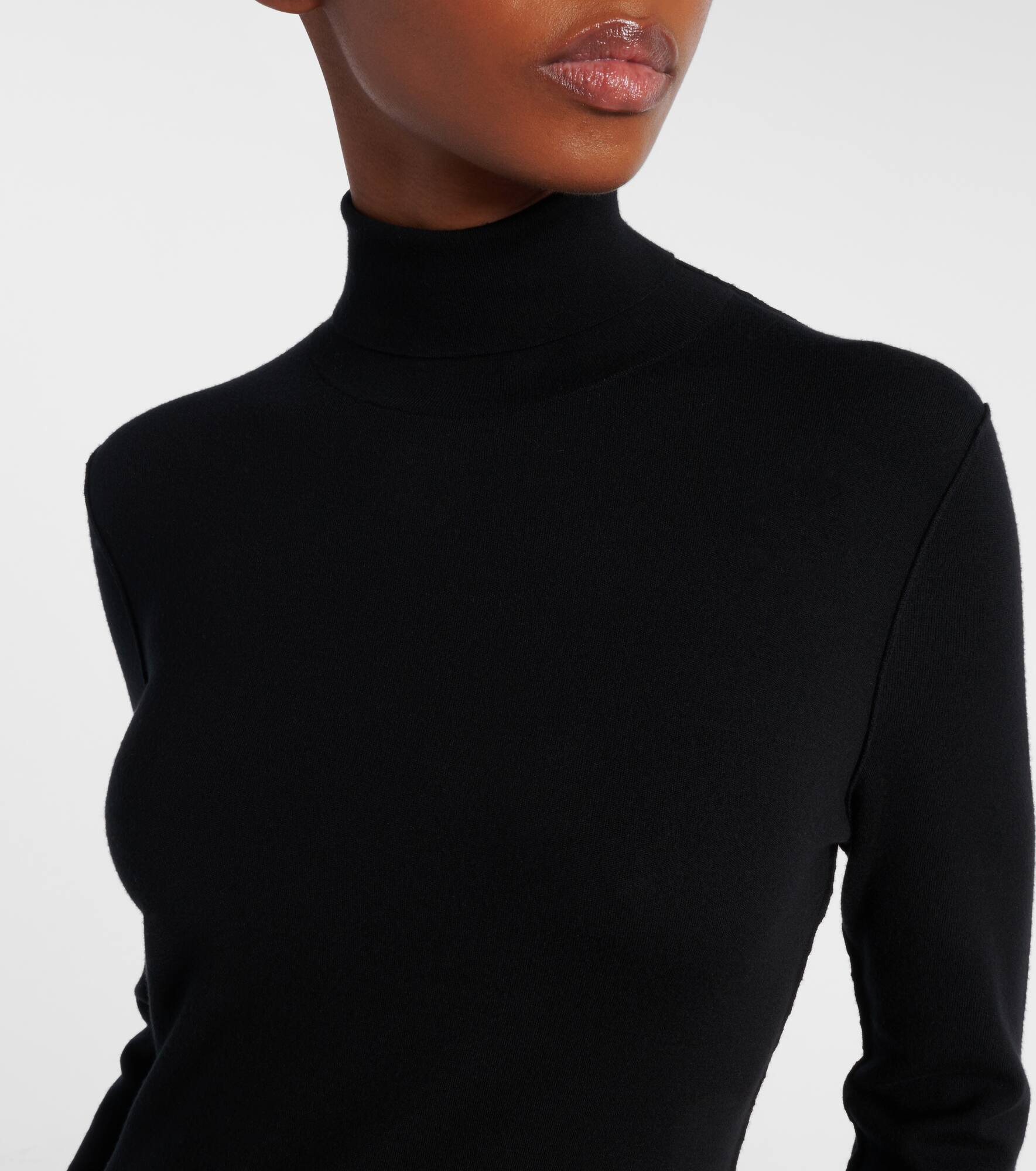 Leoline turtleneck virgin wool maxi dress - 4