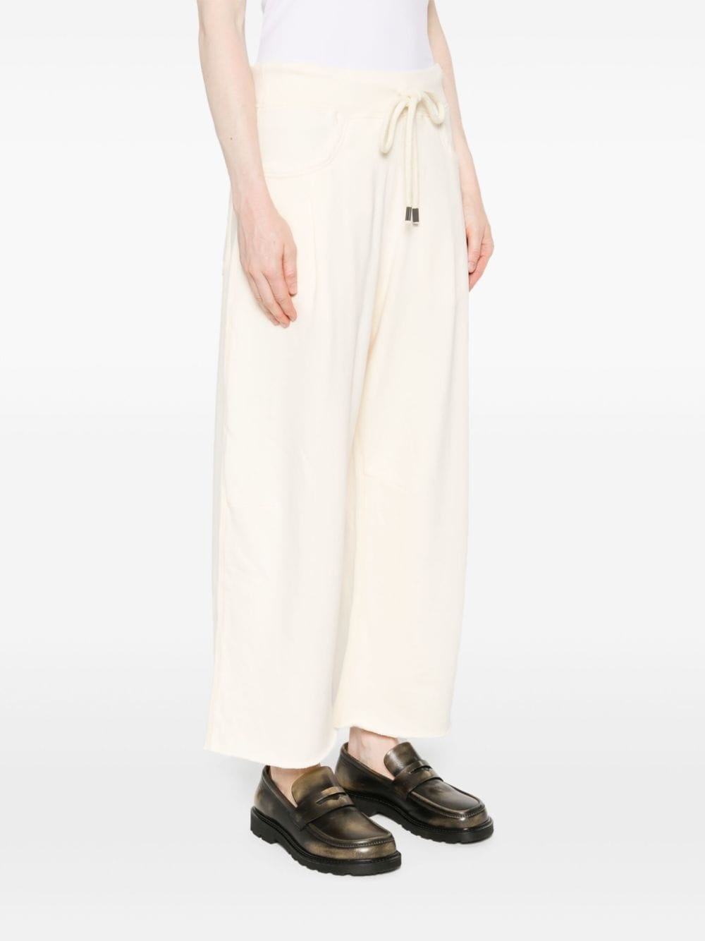pleated cropped track pants - 3