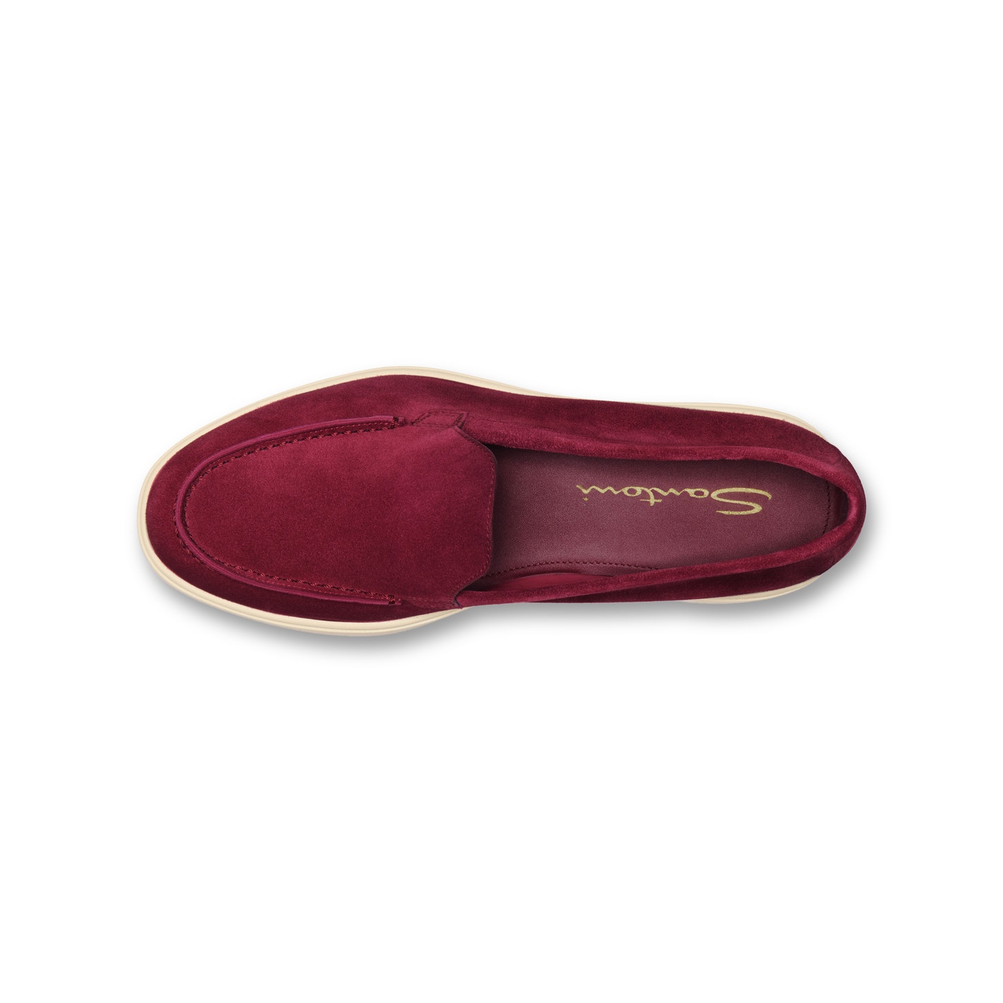 Women's red suede loafer - 4