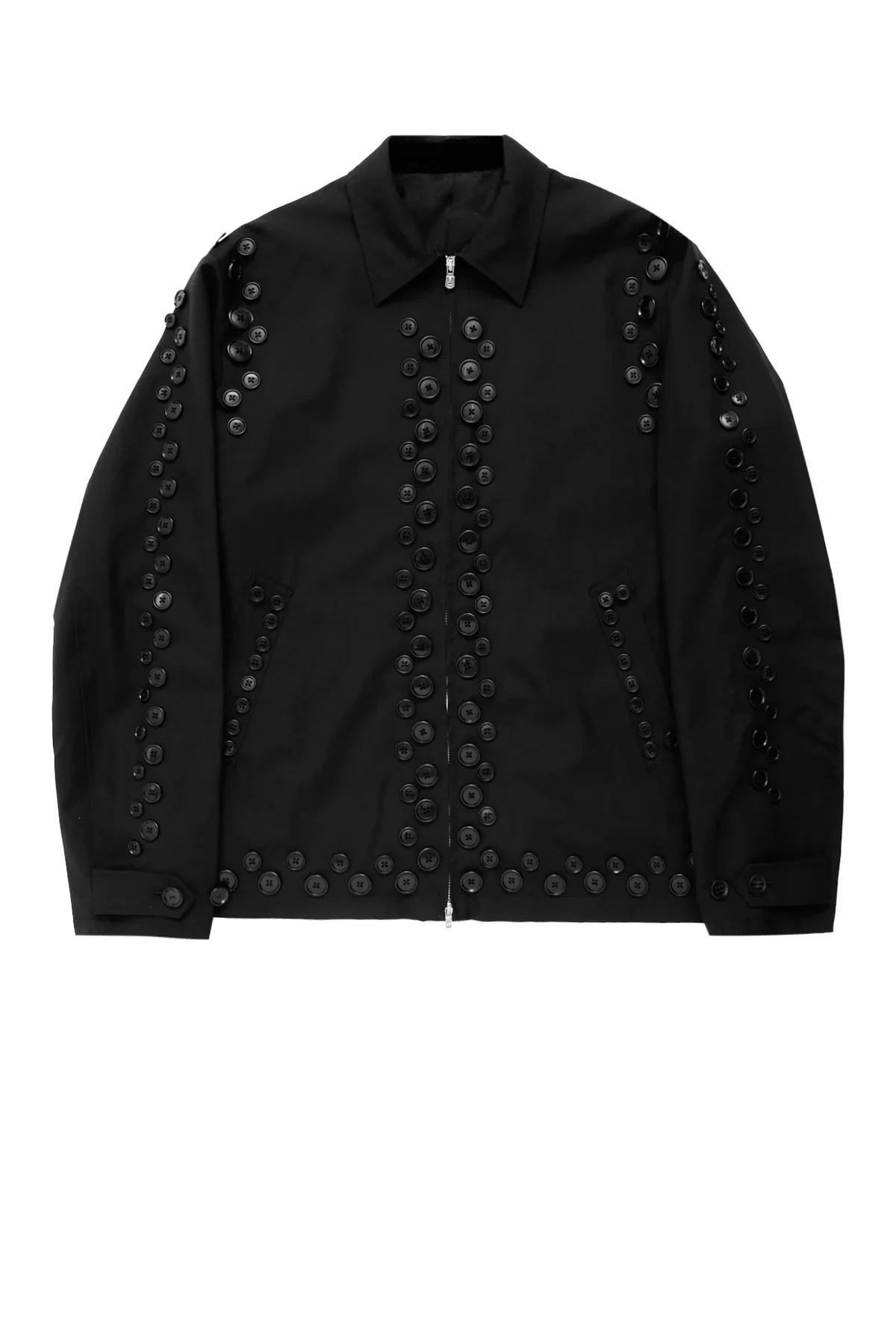 TAKAHIROMIYASHITA TheSoloist. Zip Up Brit Jacket (Black Buttons) Black - 1