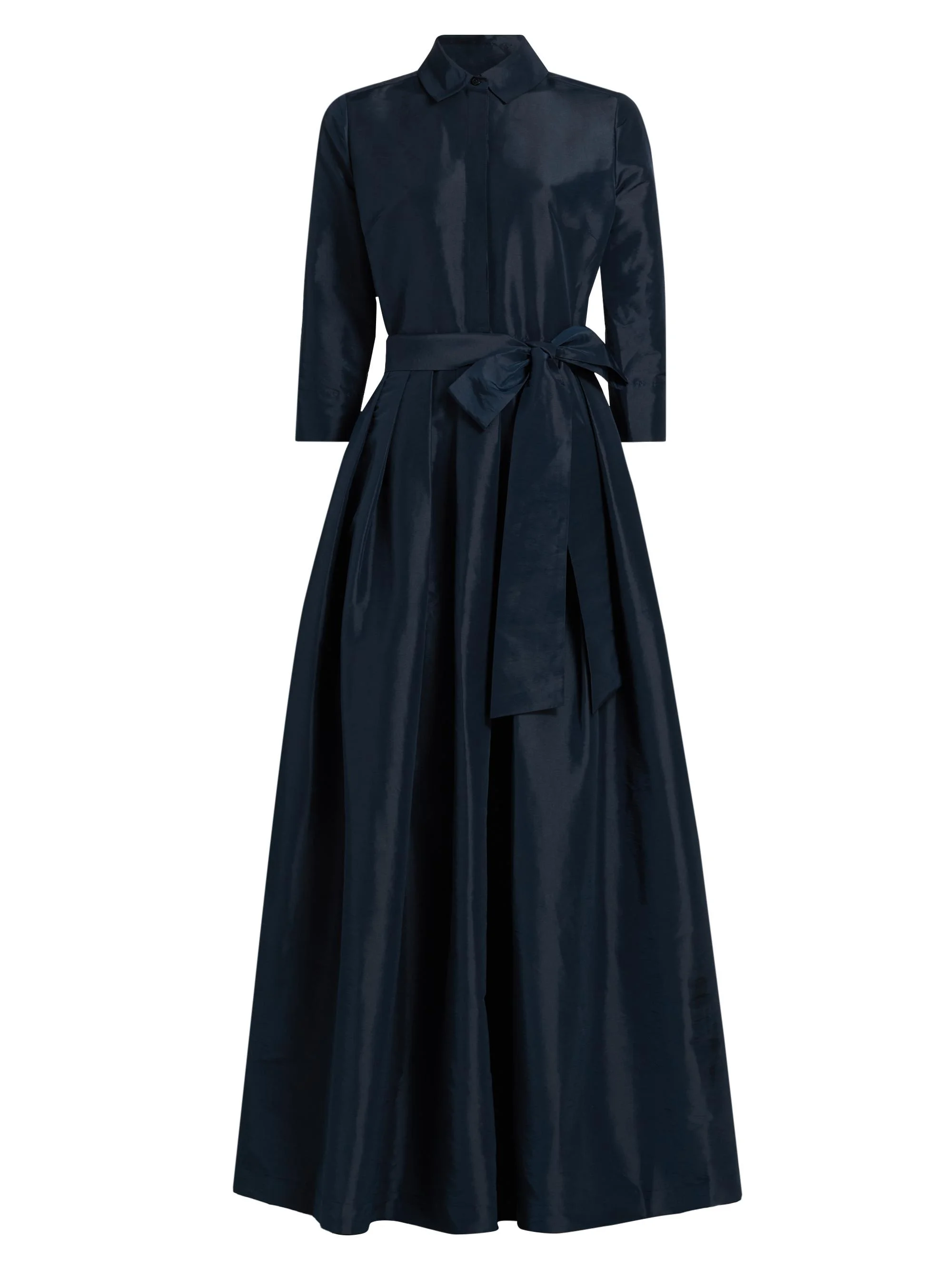 Women's Julip Tie-Waist Shirtdress-Style Gown - Midnight - 1