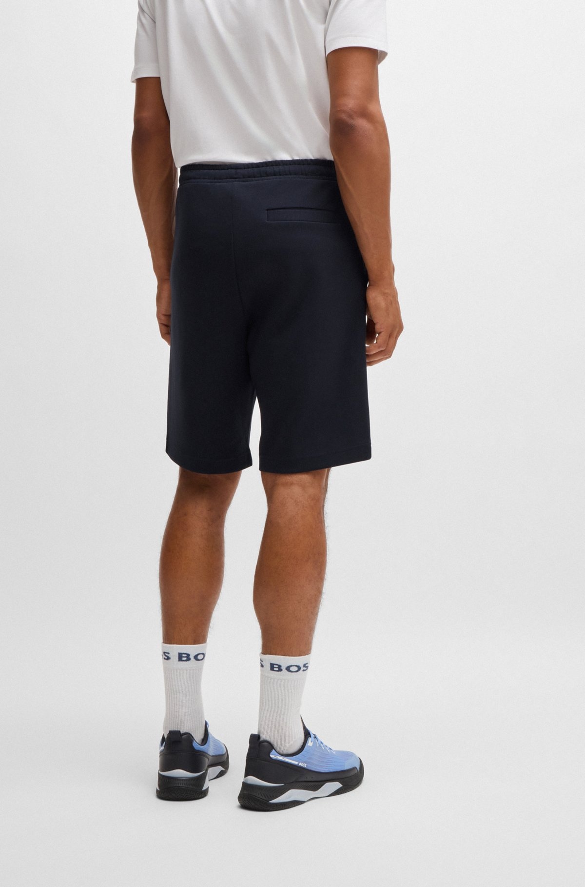 STRETCH-COTTON REGULAR-FIT SHORTS WITH SANDWICH LOGO - 5