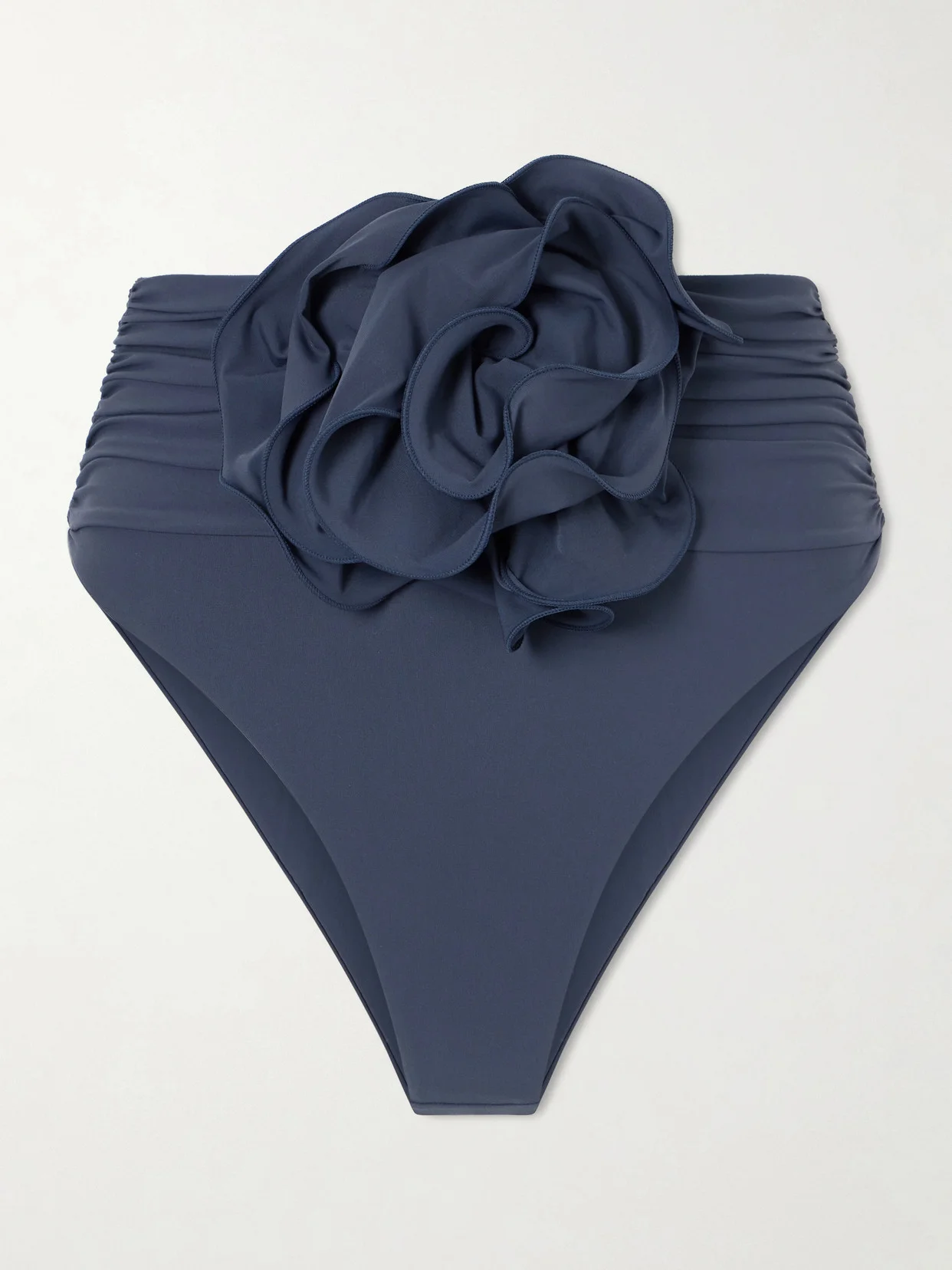 Appliquéd Ruched Bikini Briefs - 1