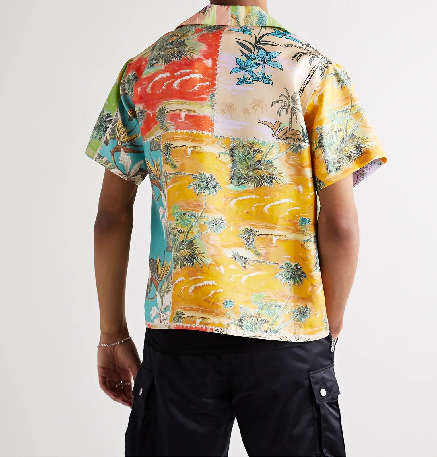 Camp-Collar Floral-Print Silk-Twill Shirt - 4