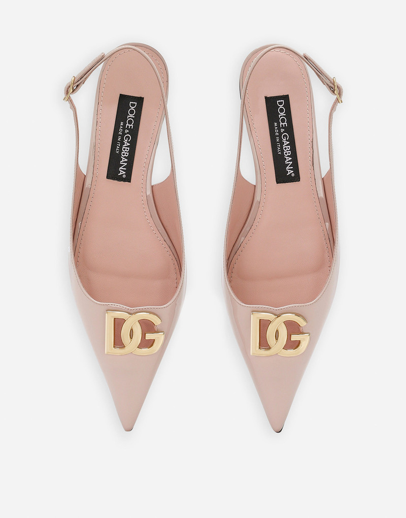 Polished calfskin slingbacks 4