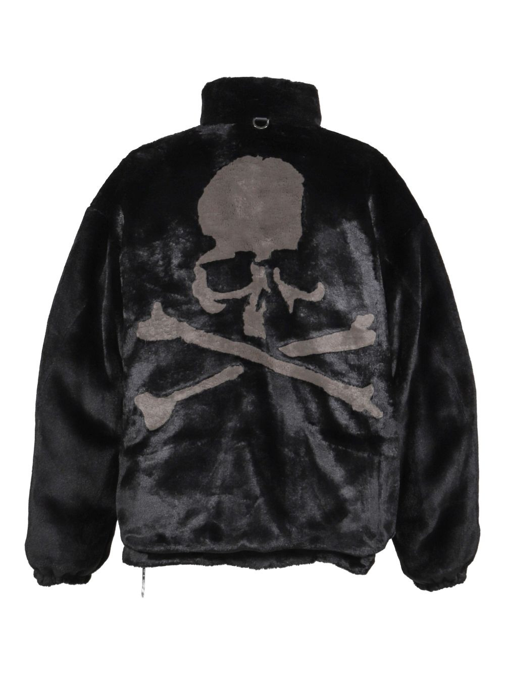skull-print faux-fur jacket - 2