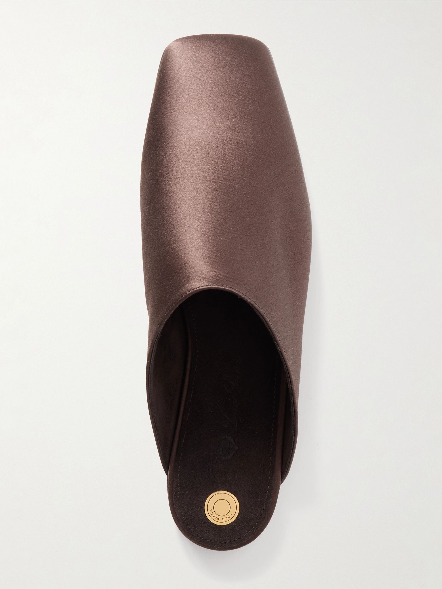 Alba satin slippers Tan - 5
