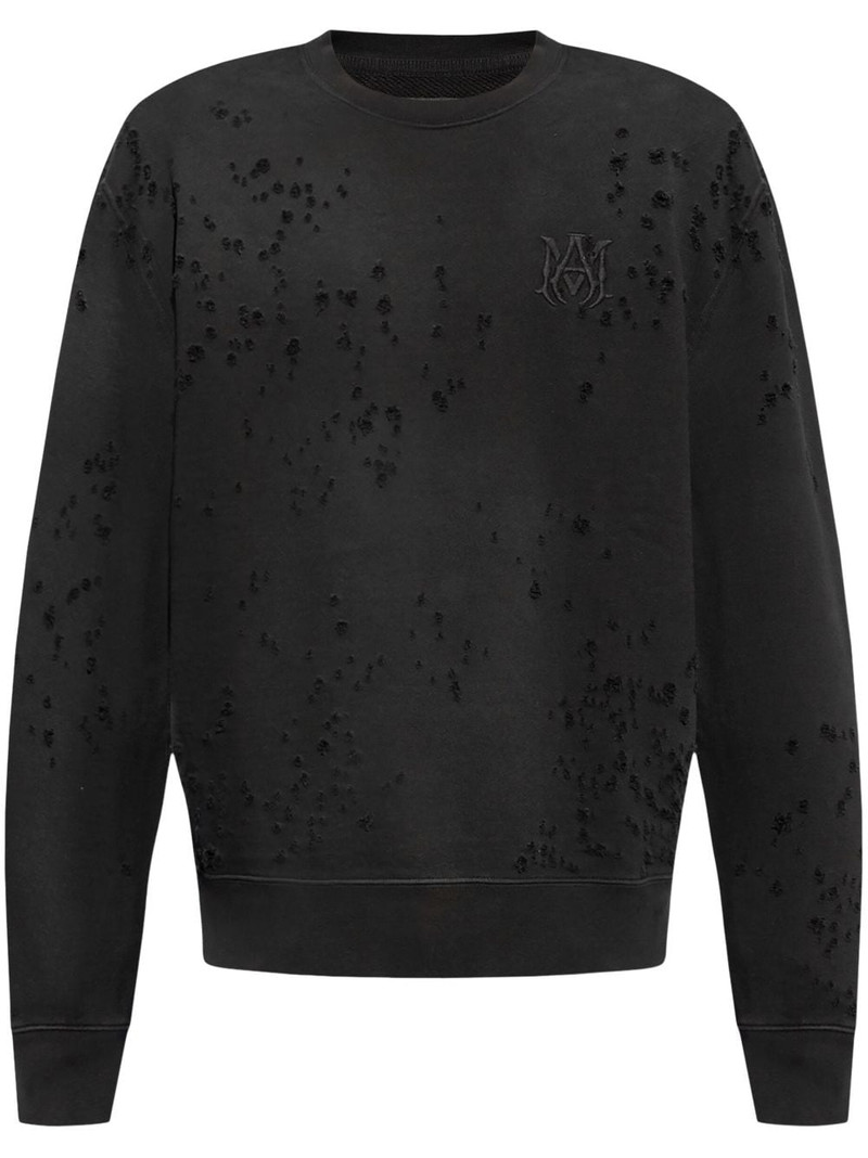 logo-embroidered cotton sweatshirt 1