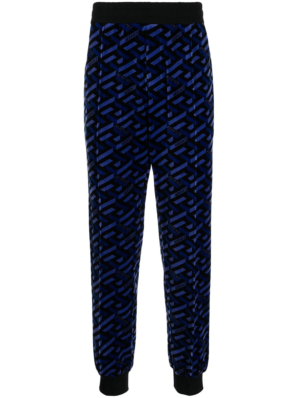 La Greca-print chenille track pants - 1