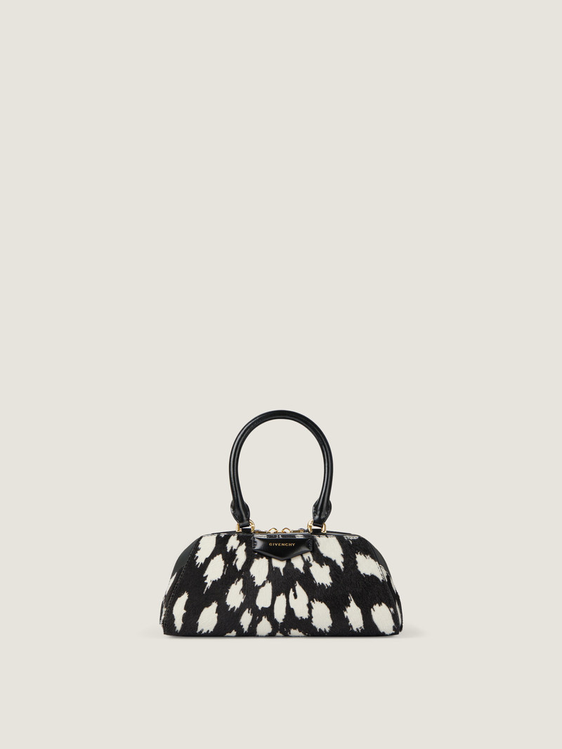 MINI ANTIGONA EAST-WEST BAG IN PONY EFFECT LEATHER WITH ANIMAL PRINT 1