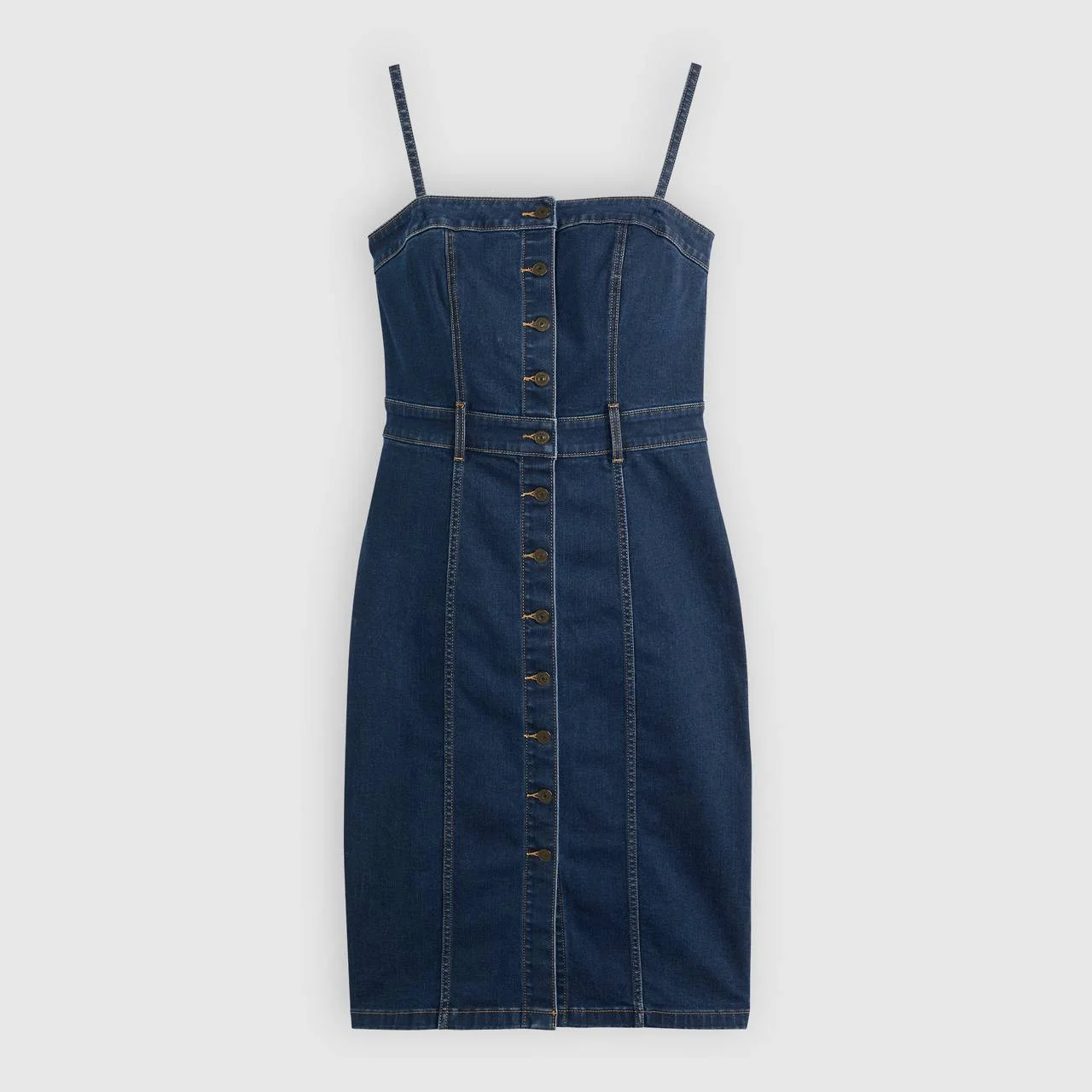 DENIM BUSTIER DRESS - 1