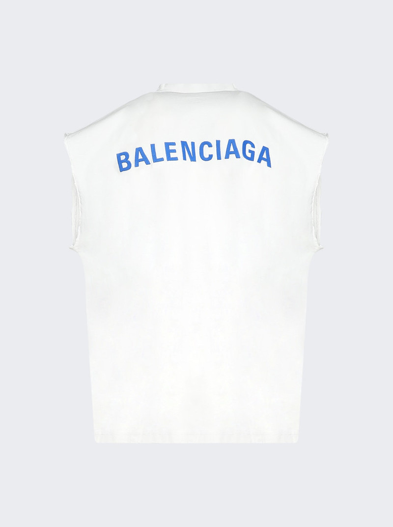 BALENCIAGA Sleeveless T-shirt Dirty White outlook