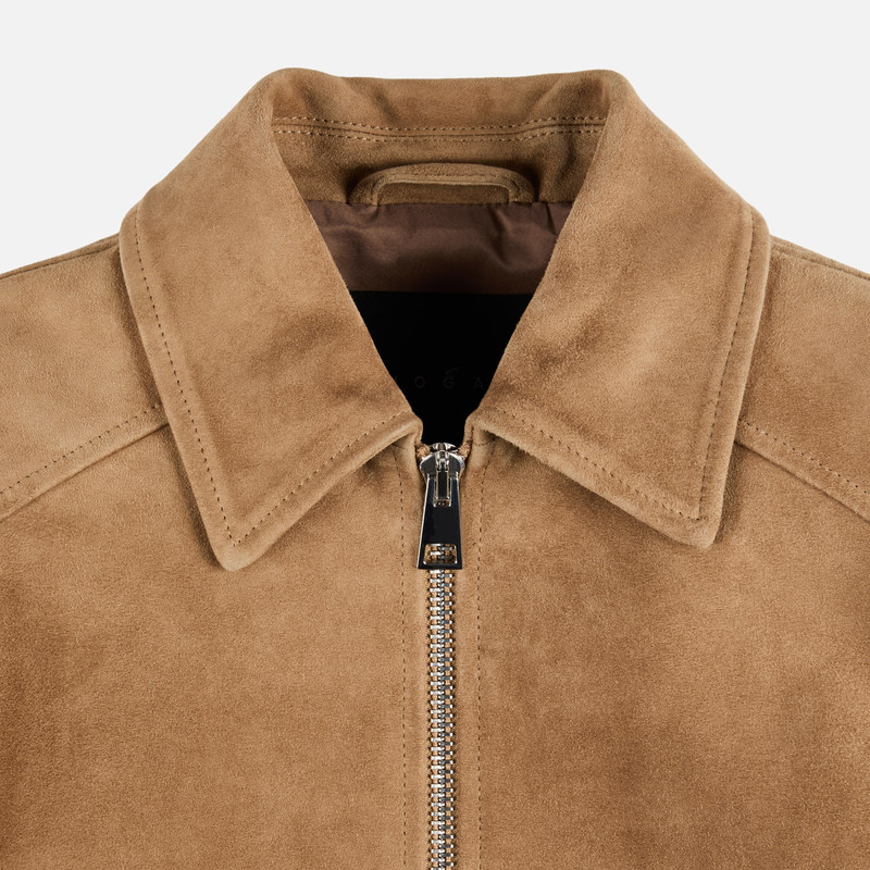 Cropped jacket in suede 3
