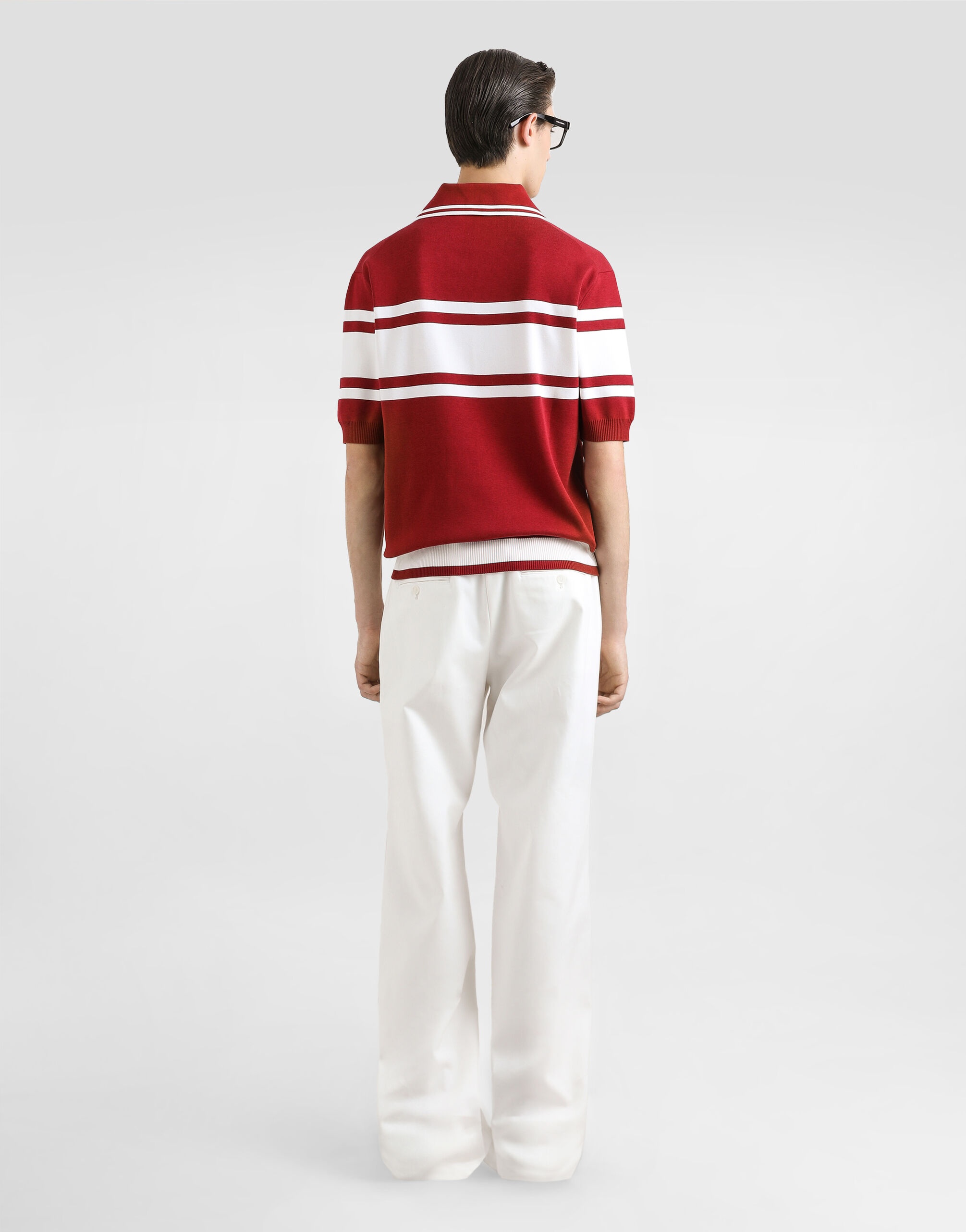 Silk and cotton polo-shirt with logo embroidery - 3