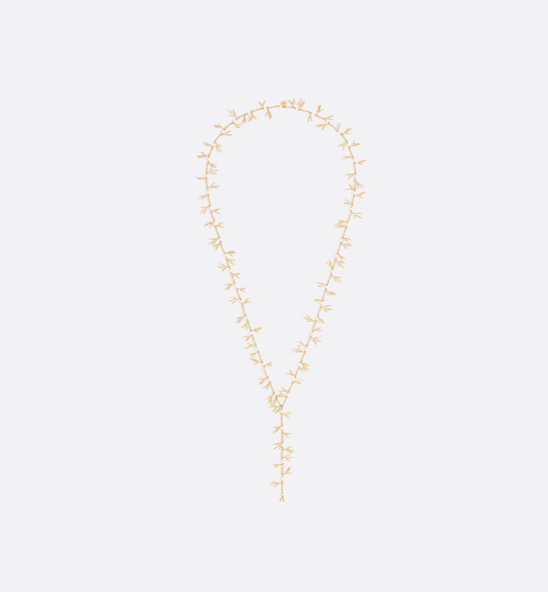 【関税&送料込】Dior Jardin De Dior Necklace Jardin de Dior Necklace Gold-Finish Metal and White Resin
