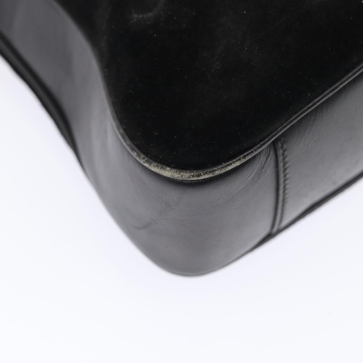 GUCCI Bamboo Hand Bag Suede Black Gold 001 1705 001 1705 - 12