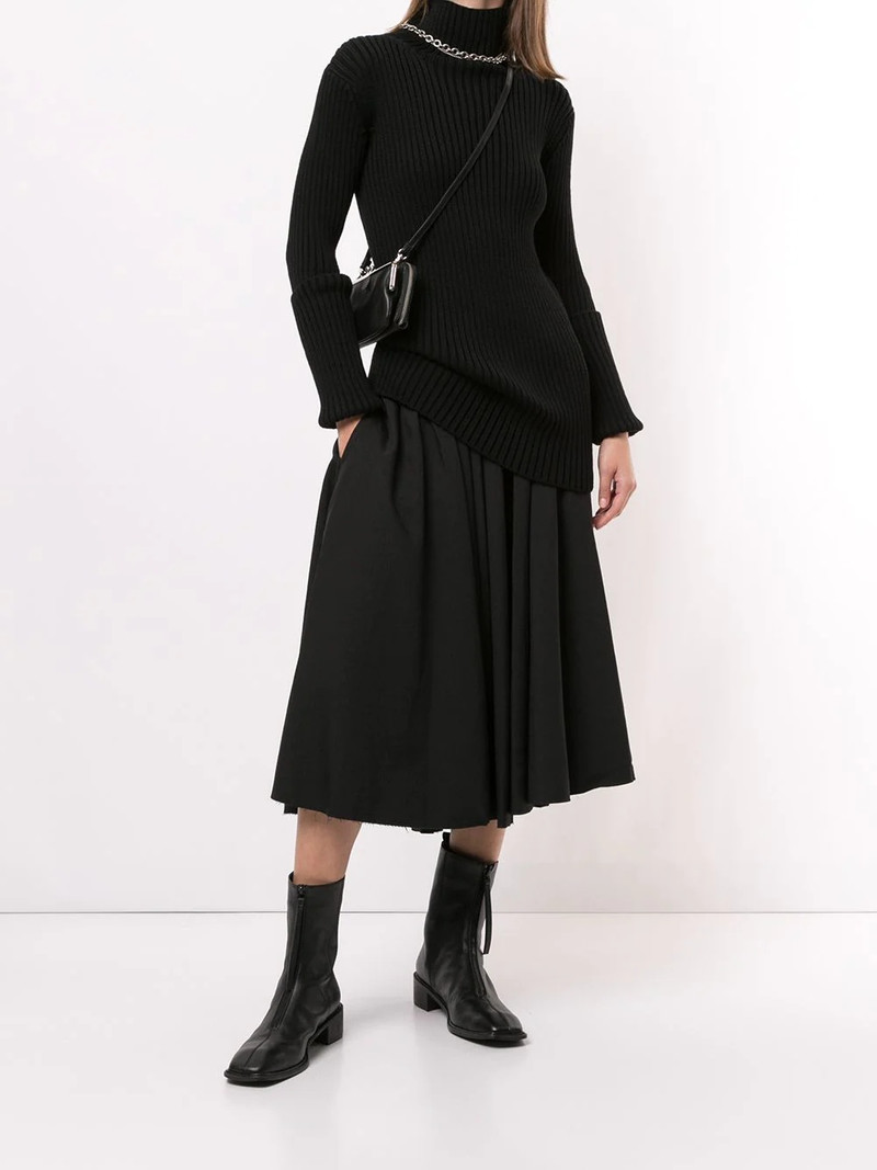 Yohji Yamamoto side-buckle skater skirt outlook