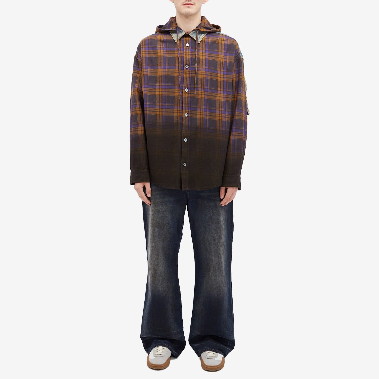 Acne Studios Saffia Washed Flannel Check Overshirt - 4