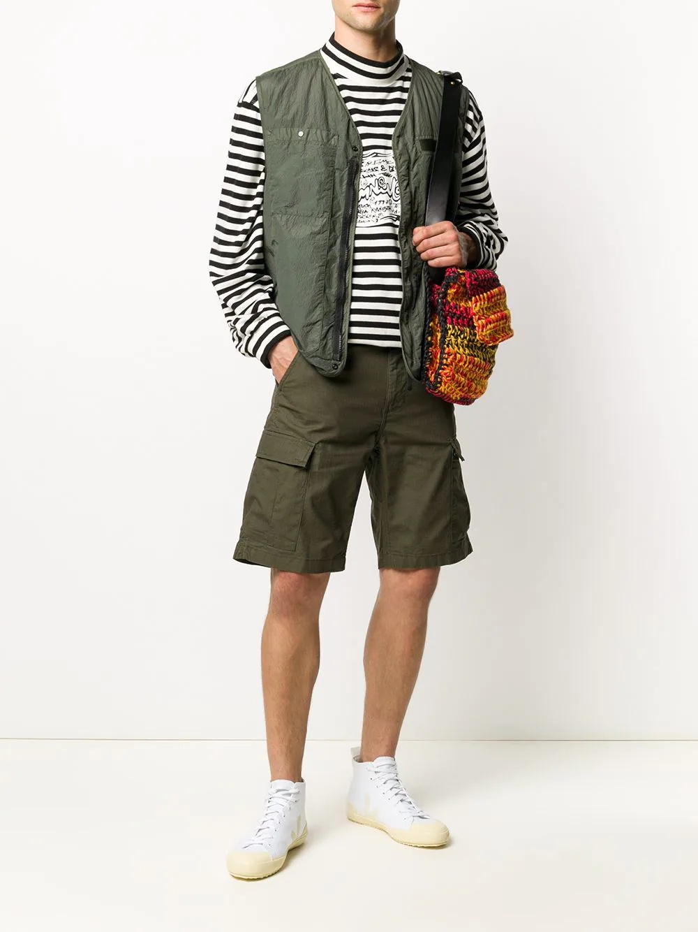 logo cargo shorts - 2