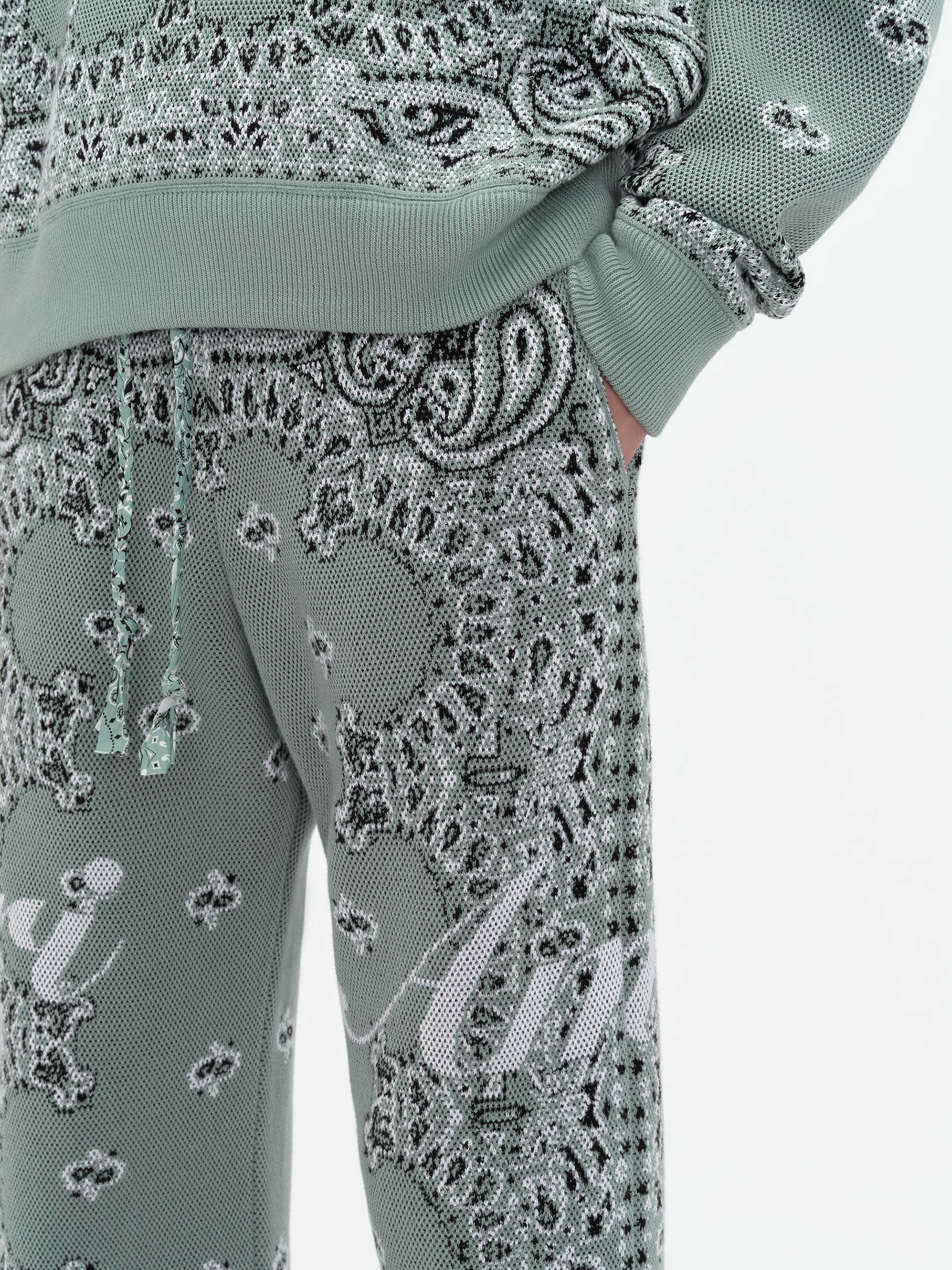 BANDANA KNIT KICK FLARE PANT - 7
