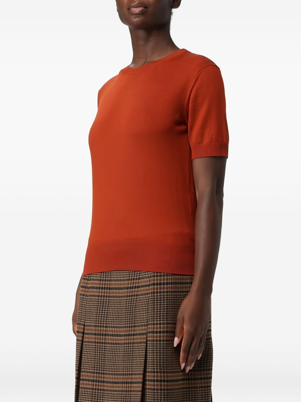 short-sleeve crew-neck sweater - 4