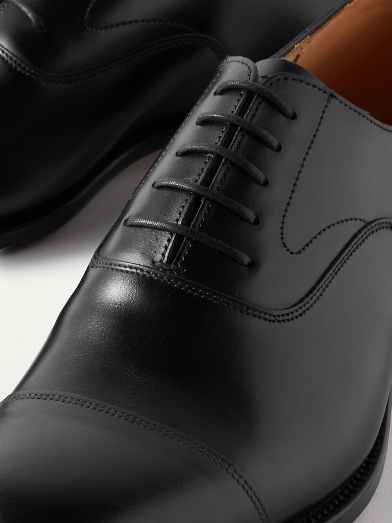 Cambridge Leather Oxford Shoes Black - 5